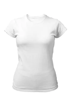 Perfect TShirt Co Women's Short Sleeve Crew Neck White Slim Fit T-Shirt