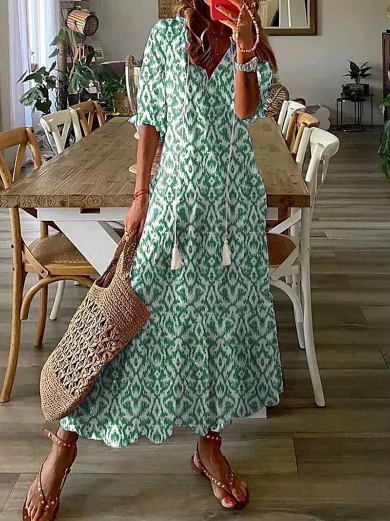 Philippa - Geometric Print Woman's Dress
