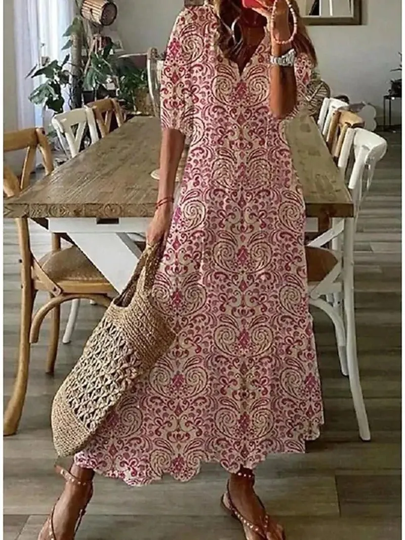 Philippa - Geometric Print Woman's Dress