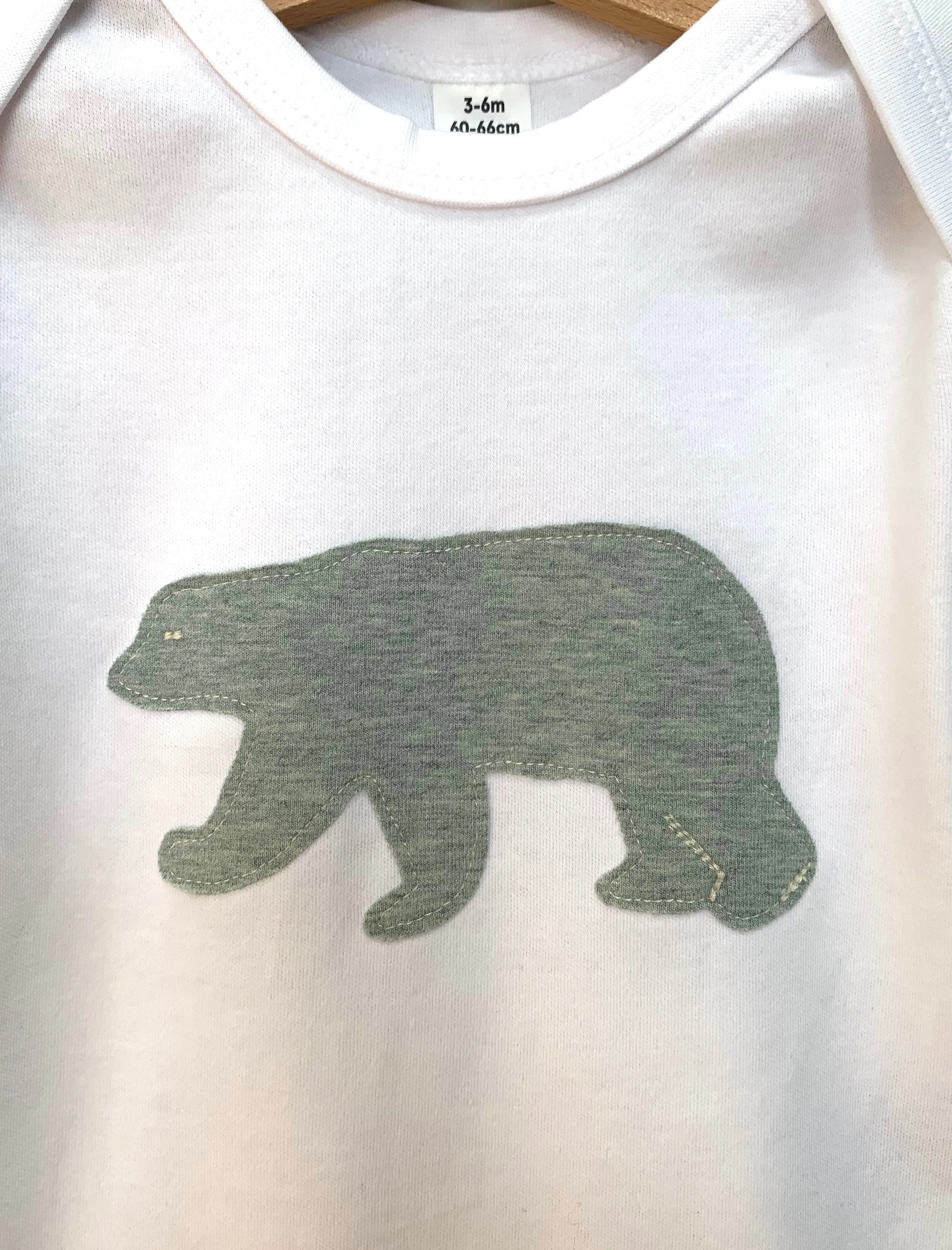 Polar Bear Babygrow - White