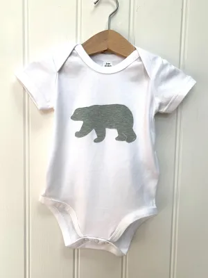Polar Bear Babygrow - White