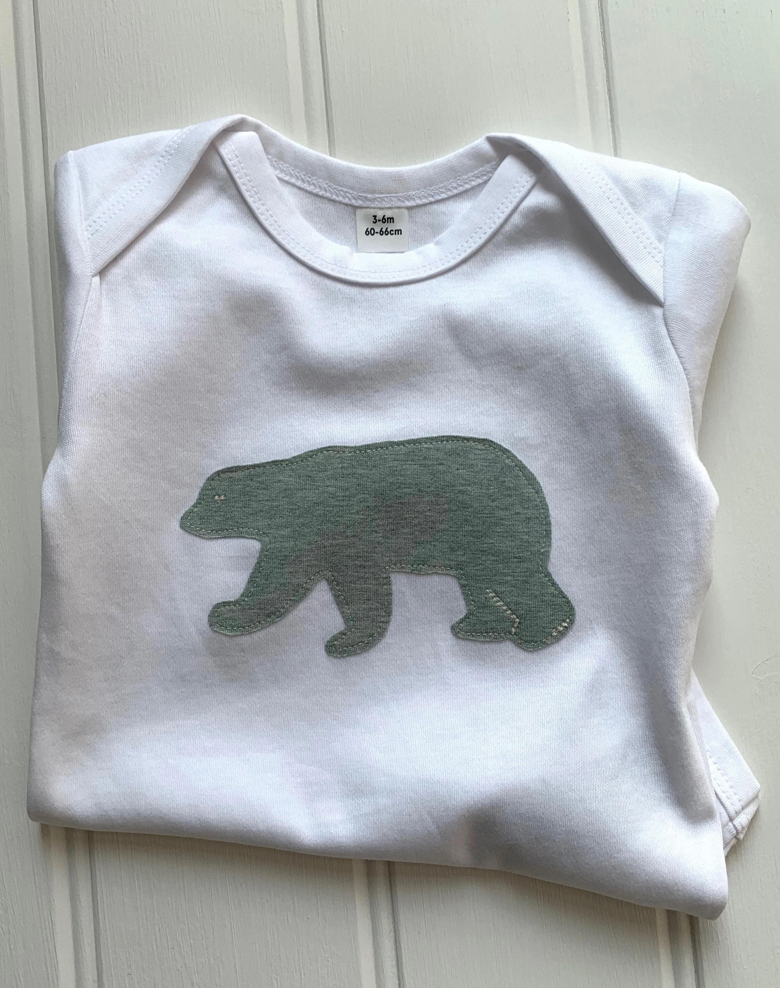 Polar Bear Babygrow - White