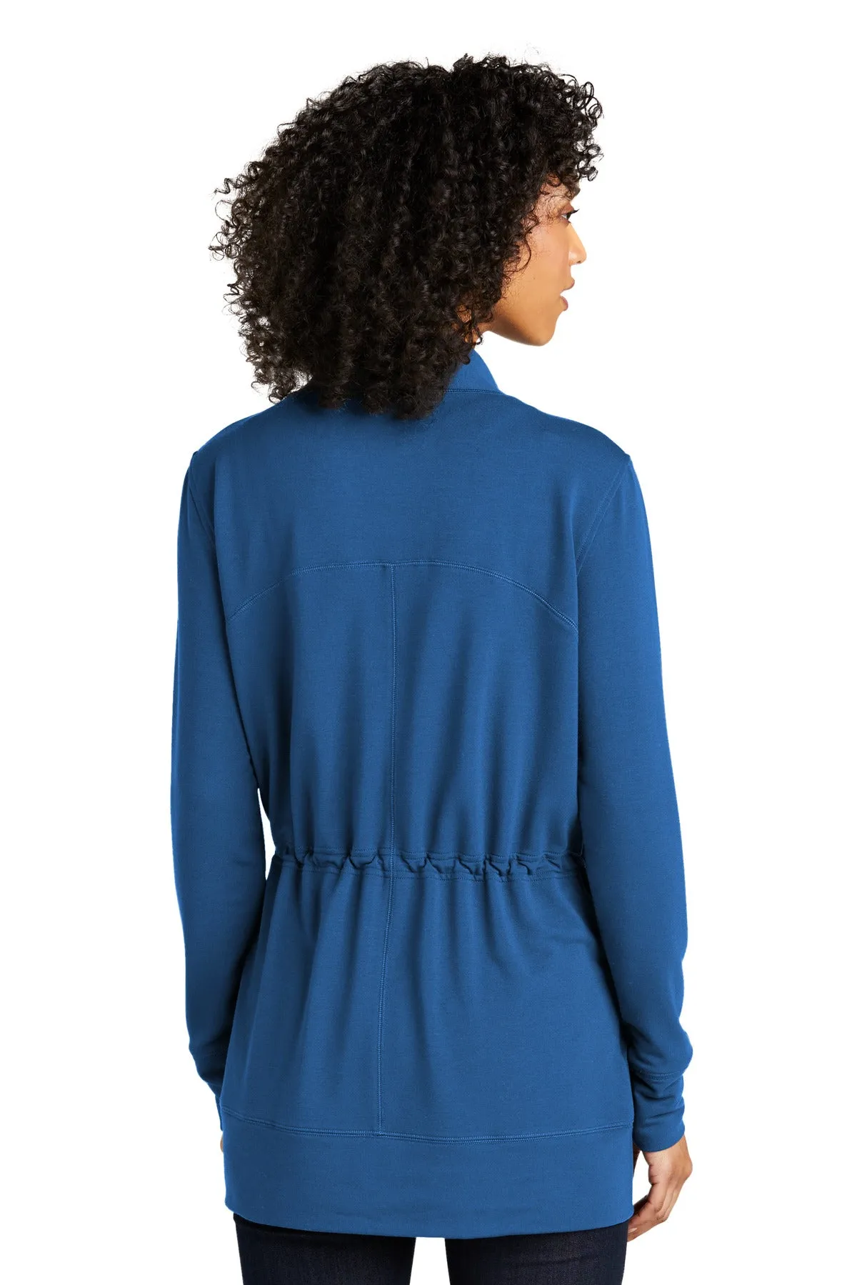 Port Authority Women's Microterry Cardigan LK825 Aegean Blue