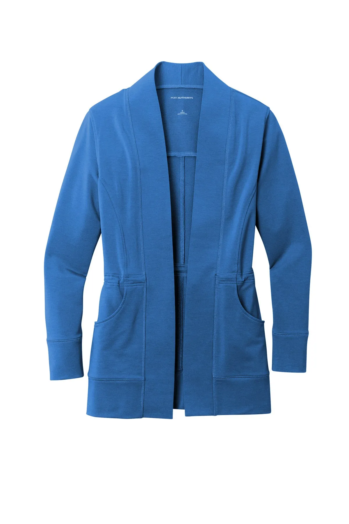 Port Authority Women's Microterry Cardigan LK825 Aegean Blue
