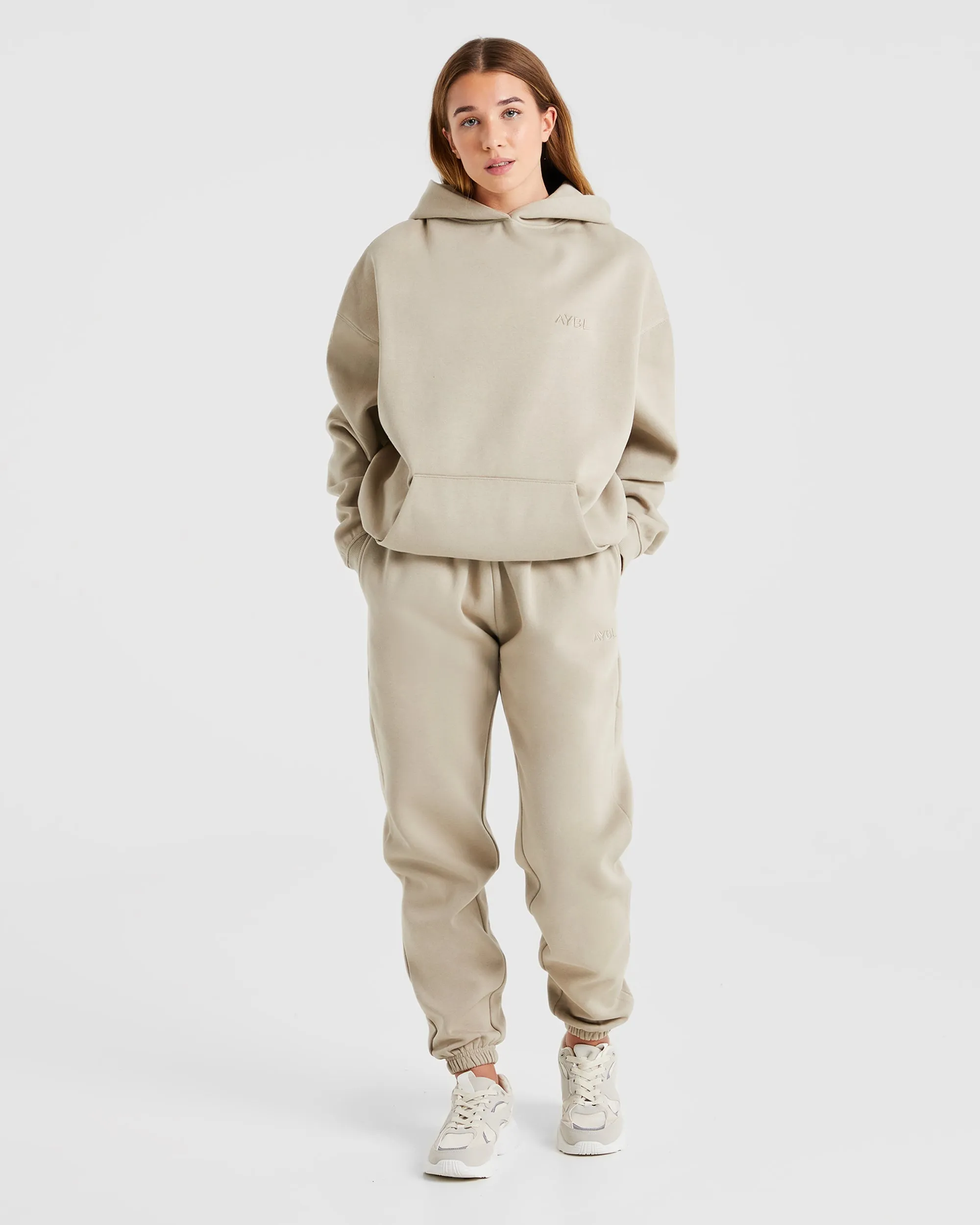 Premium Oversized Hoodie - Light Taupe
