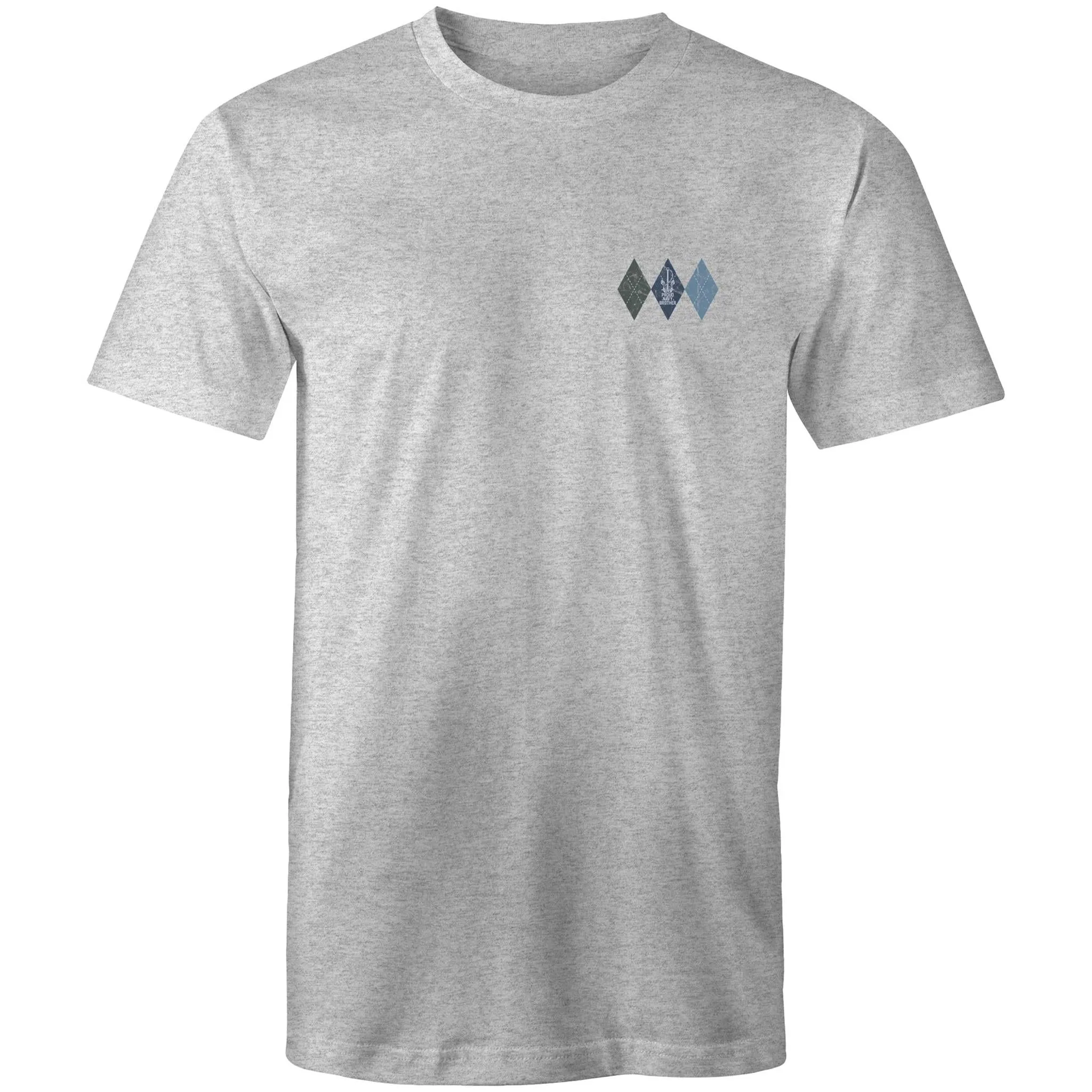Proud Navy Brother (Argyle) Men's T-shirt