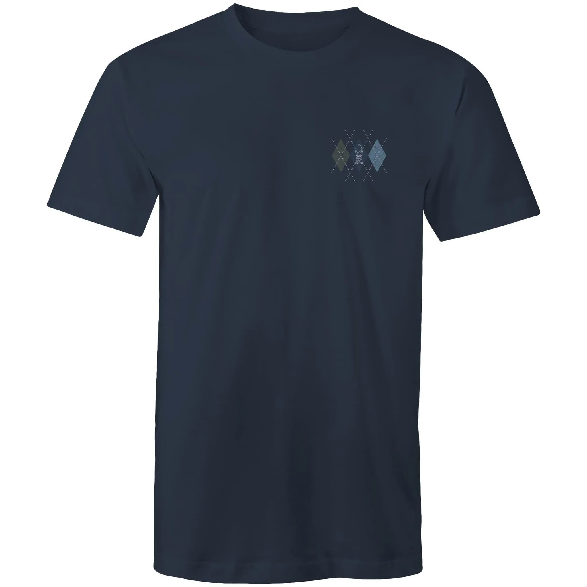 Proud Navy Brother (Argyle) Men's T-shirt