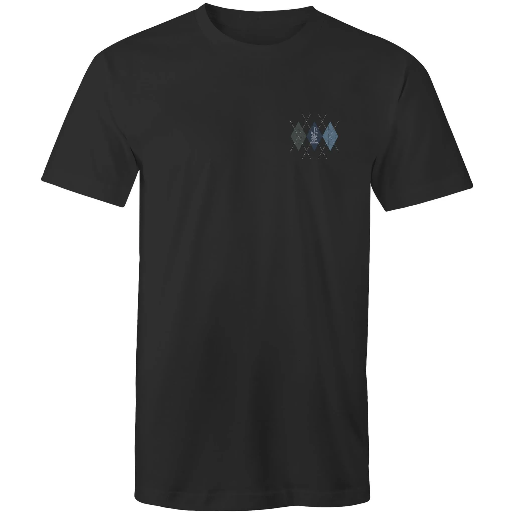 Proud Navy Brother (Argyle) Men's T-shirt