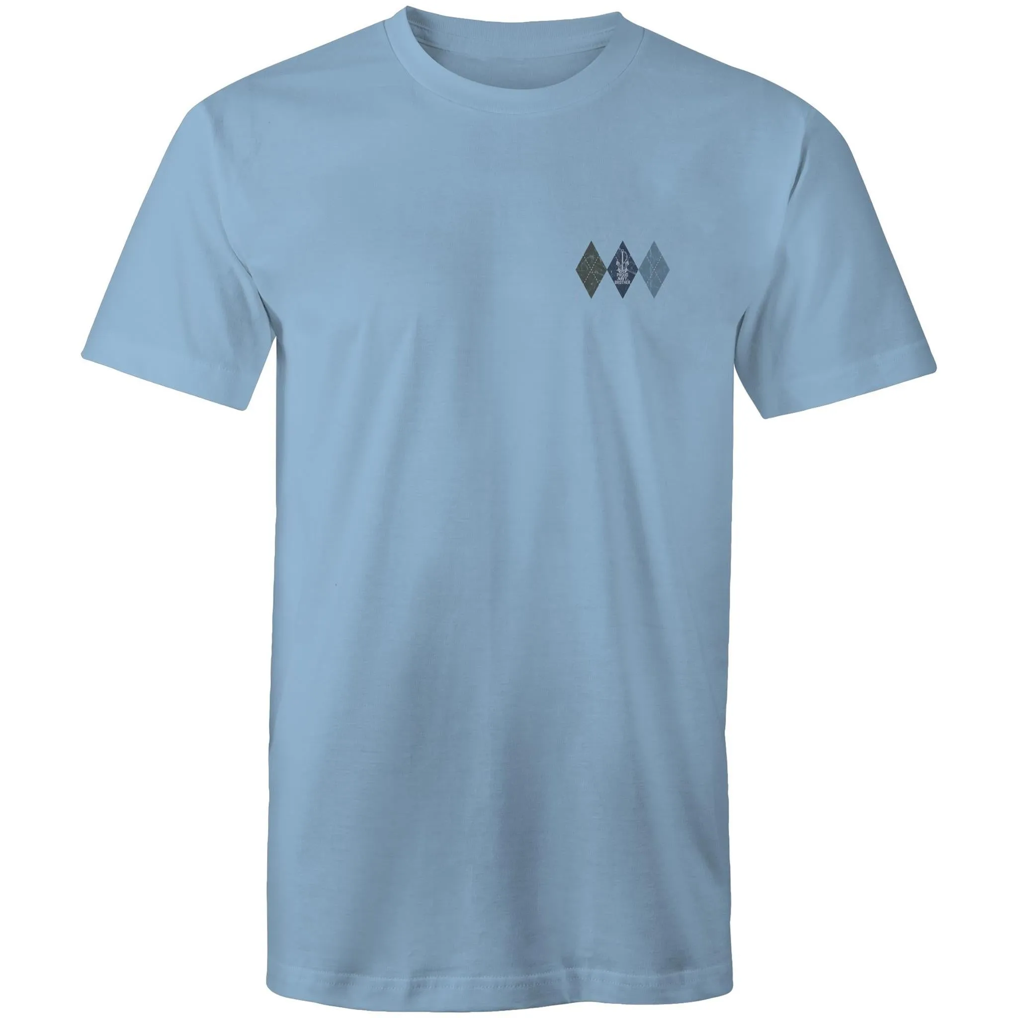 Proud Navy Brother (Argyle) Men's T-shirt