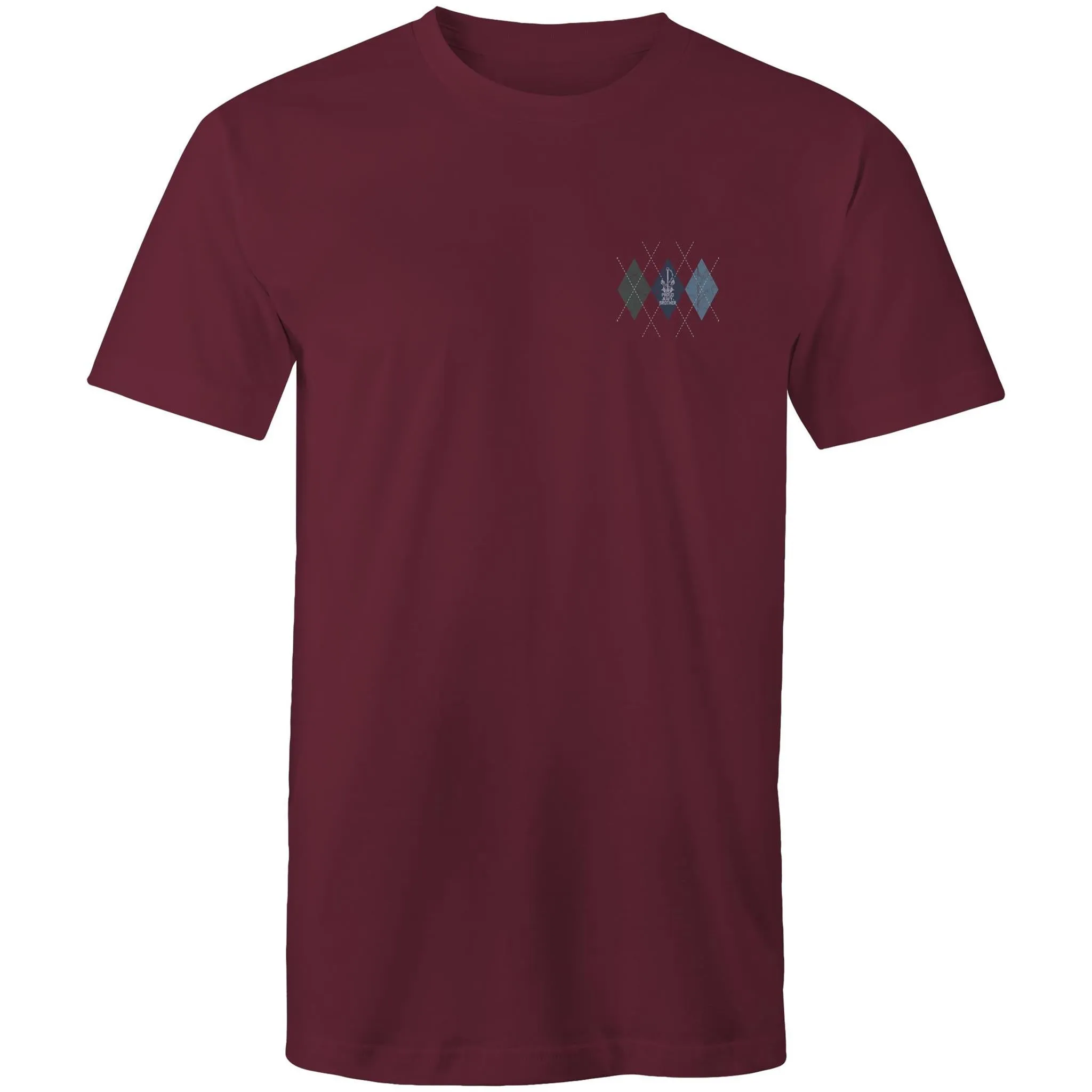 Proud Navy Brother (Argyle) Men's T-shirt