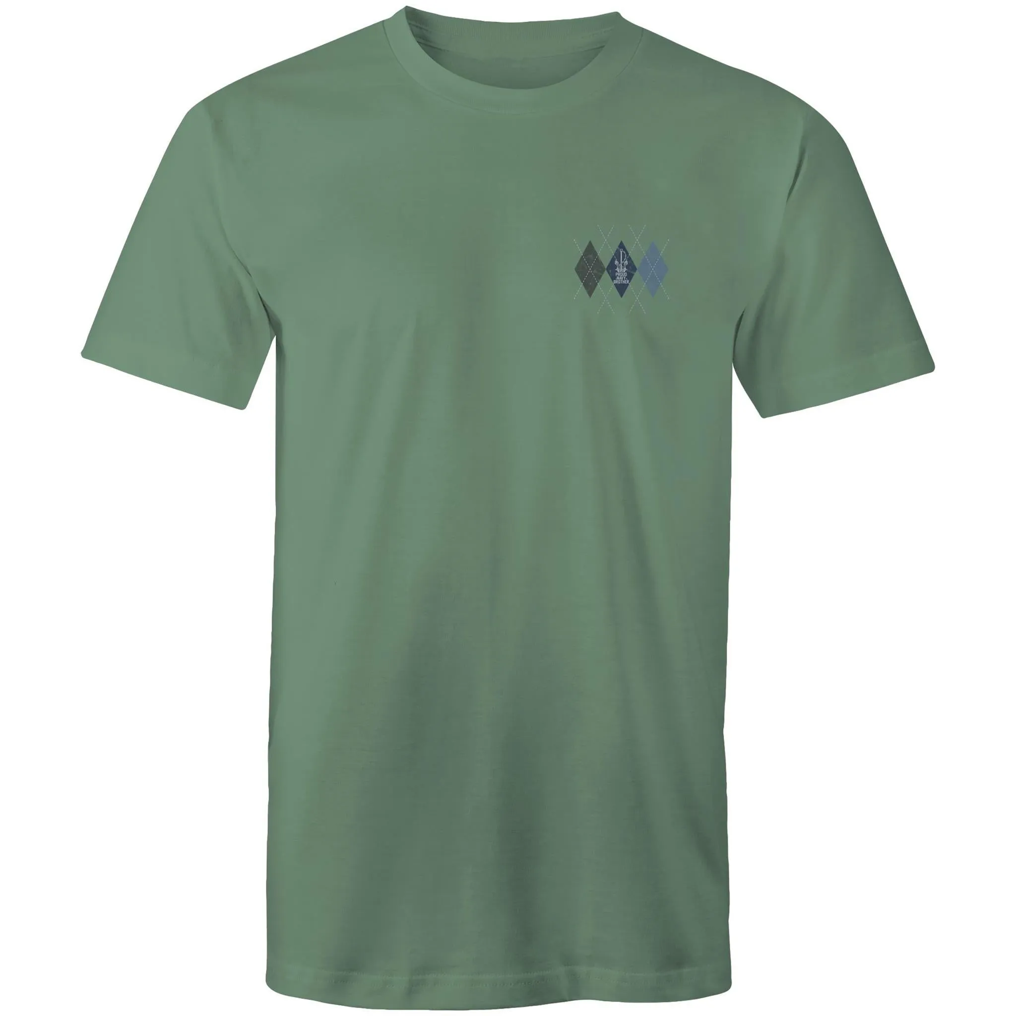 Proud Navy Brother (Argyle) Men's T-shirt