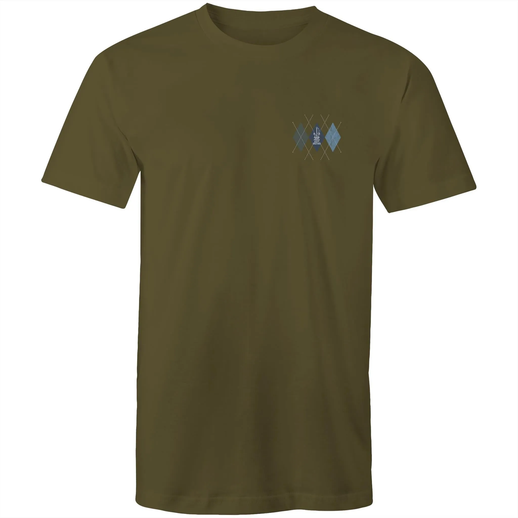 Proud Navy Brother (Argyle) Men's T-shirt