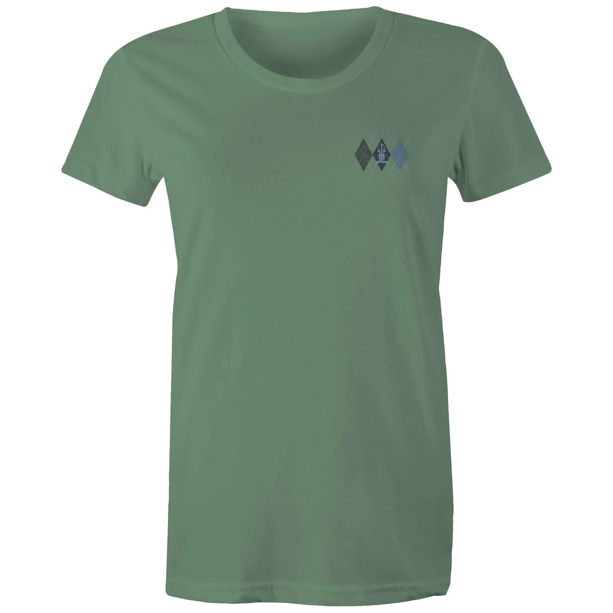 Proud Navy Girlfriend (Argyle) Women's T-shirt