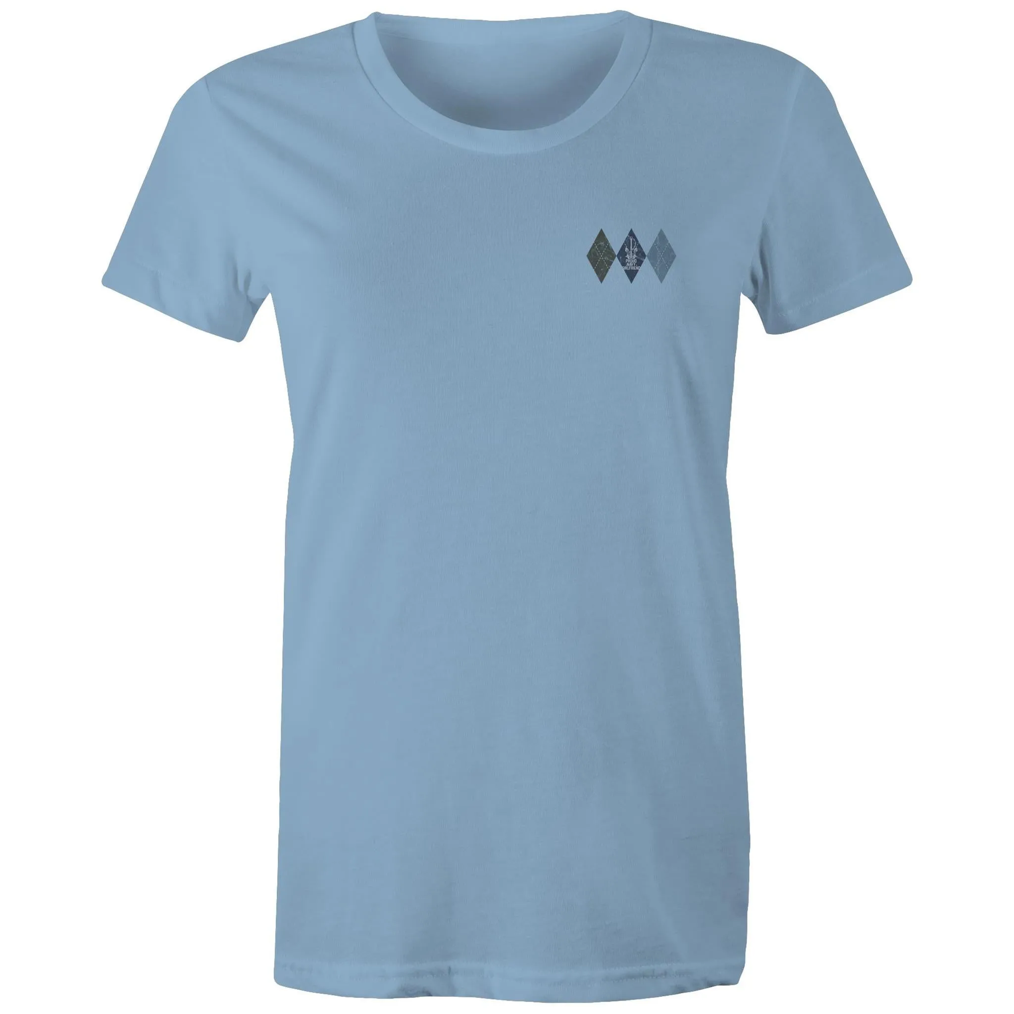 Proud Navy Girlfriend (Argyle) Women's T-shirt