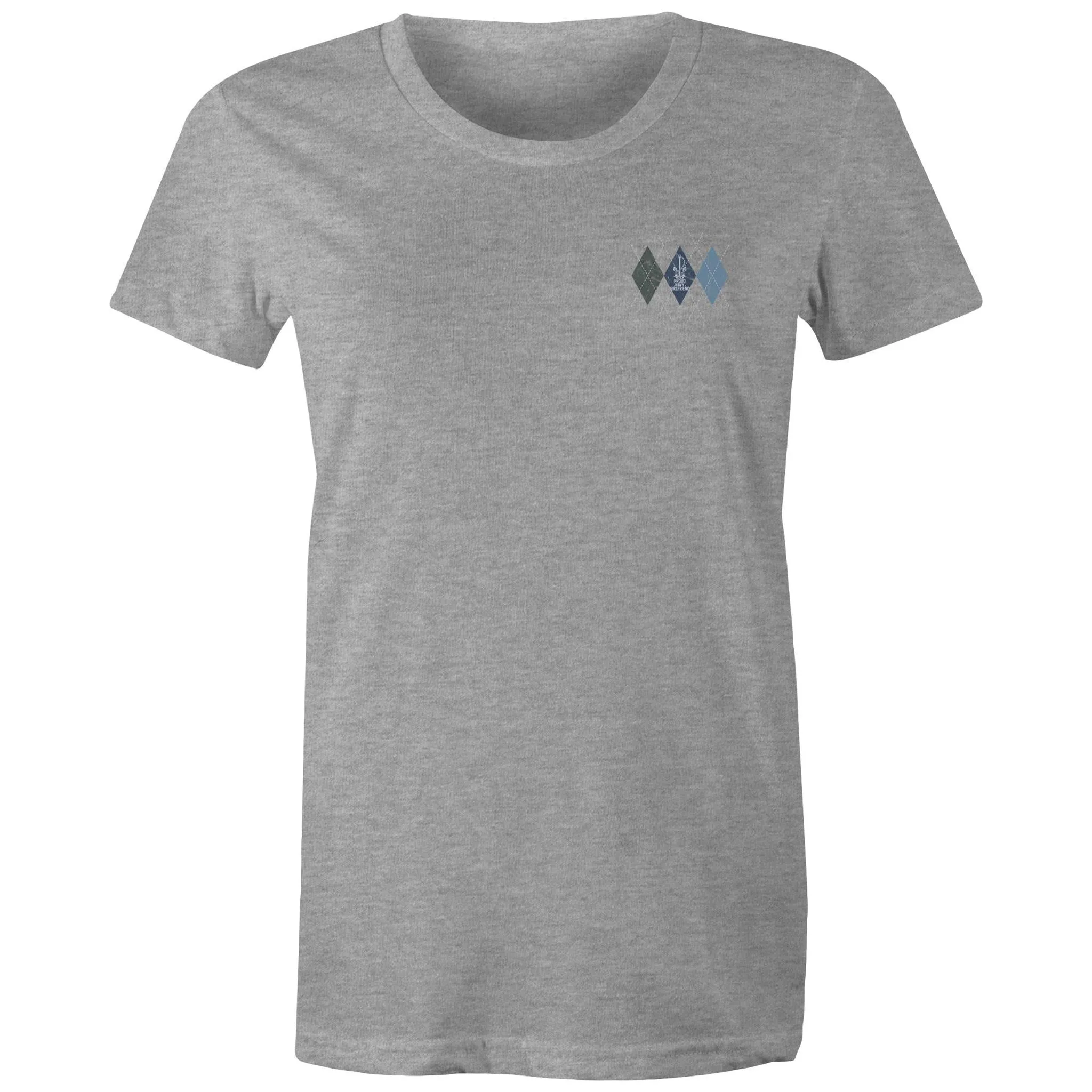 Proud Navy Girlfriend (Argyle) Women's T-shirt