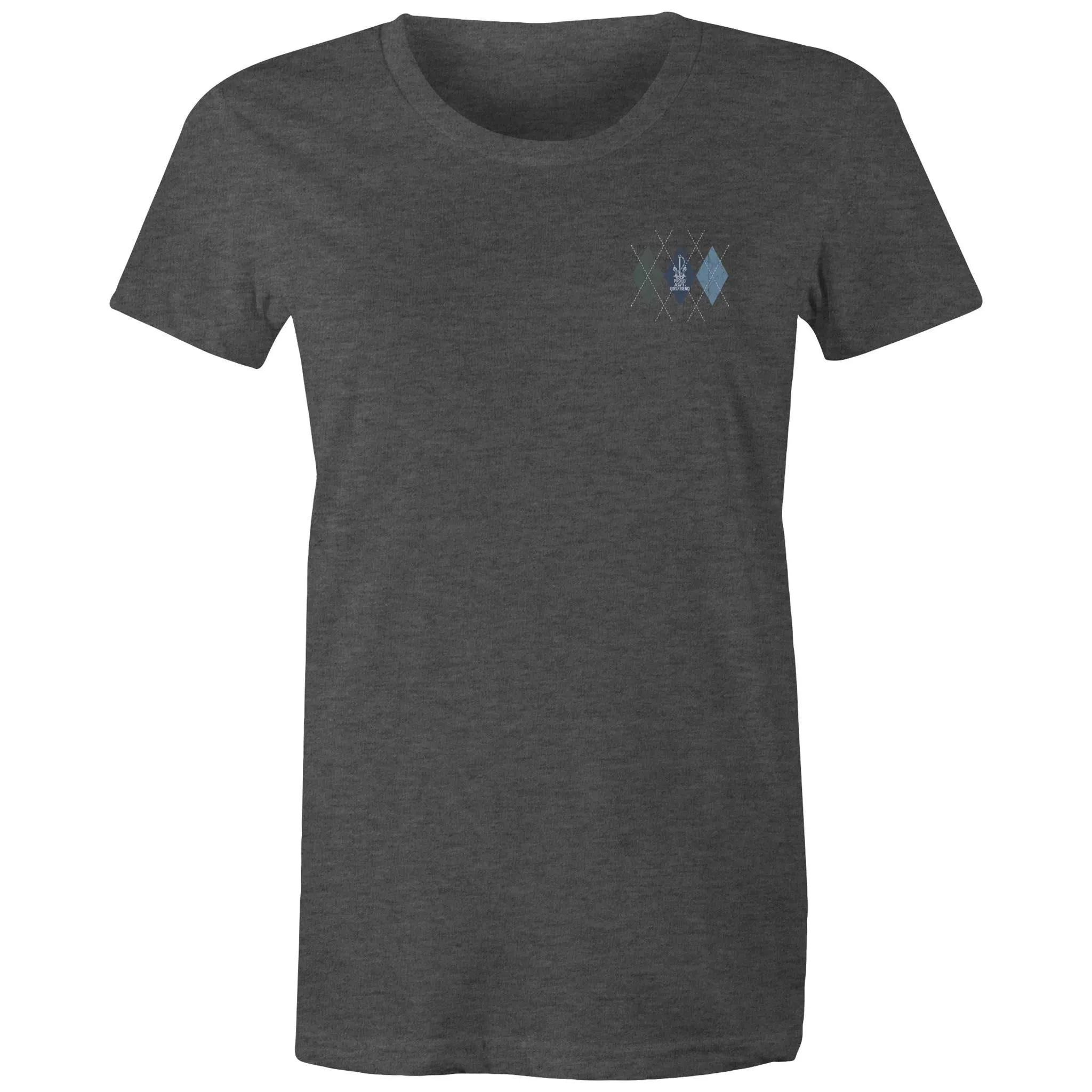 Proud Navy Girlfriend (Argyle) Women's T-shirt