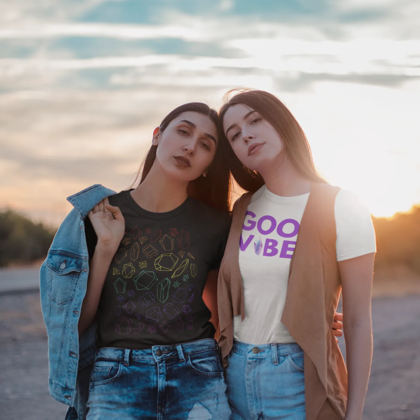 Rainbow Crystal Short-Sleeve Unisex T-Shirt