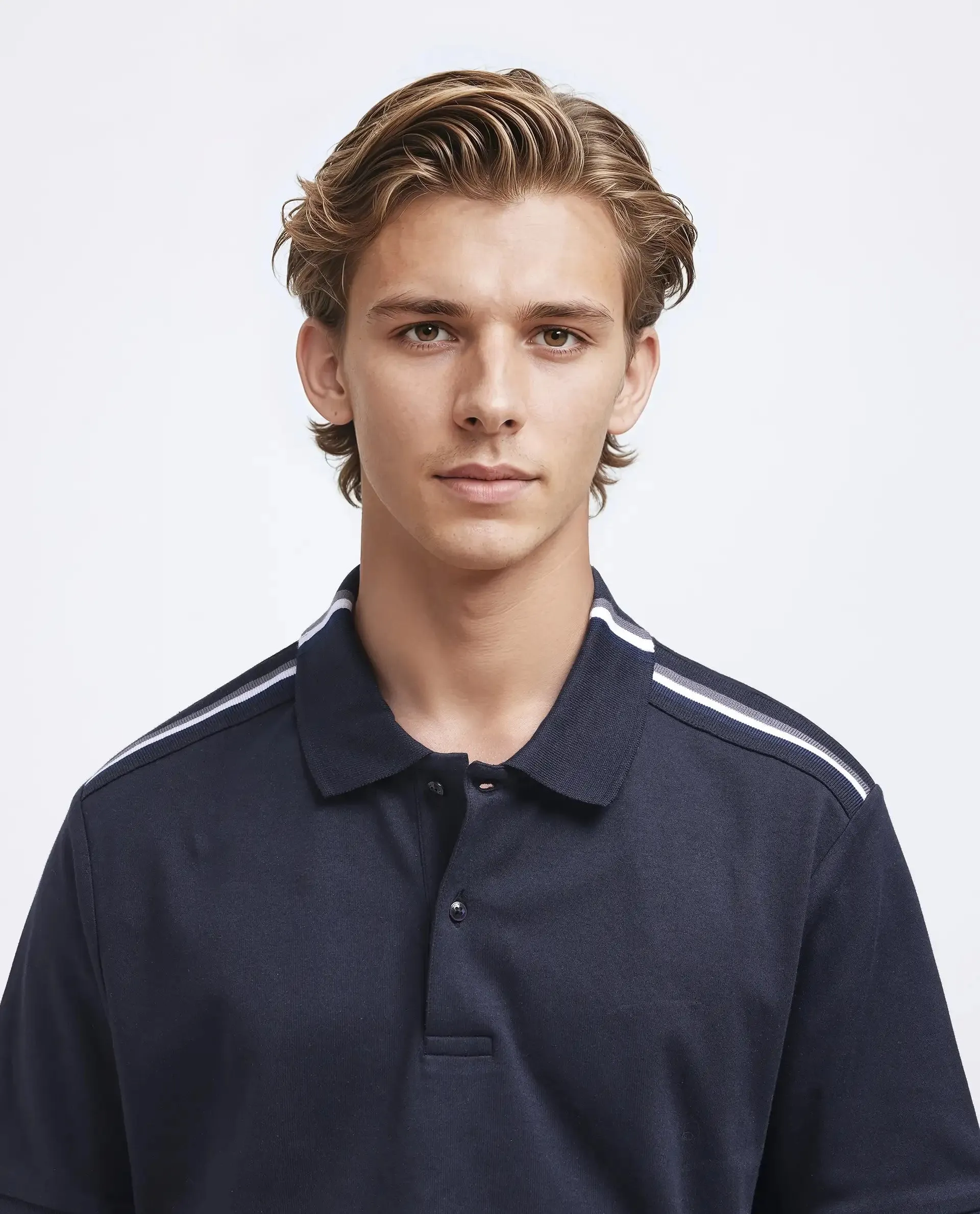 Rare Rabbit Men Loui Black Cotton Fabric Striped Short Sleeve and Collar Neck Plain Polo