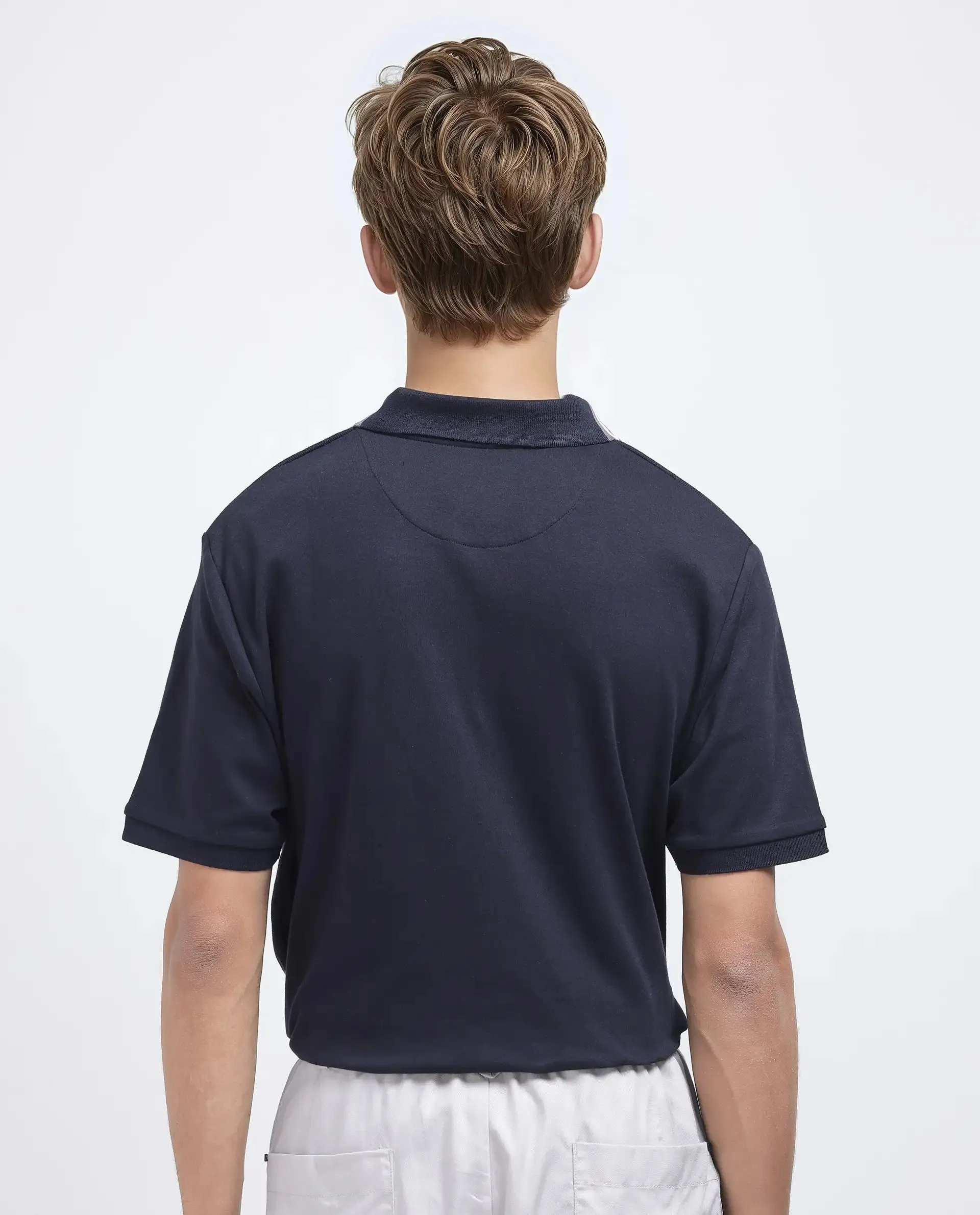 Rare Rabbit Men Loui Black Cotton Fabric Striped Short Sleeve and Collar Neck Plain Polo