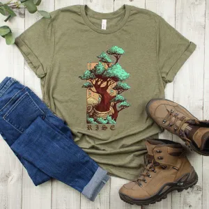 Rise Bonsai Tree - Adult Unisex Jersey Crew Tee