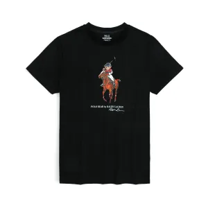 RL Bear H N Black T-Shirt