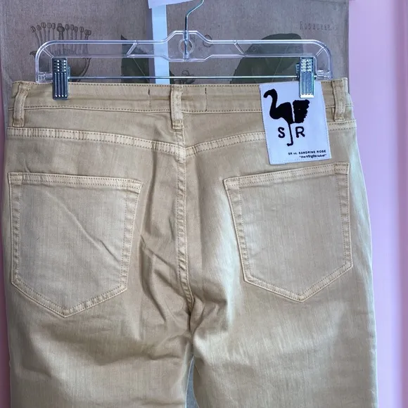 Sandrine Rose Jeans Sunflower Stretchy Size 31 NWT Retail $198
