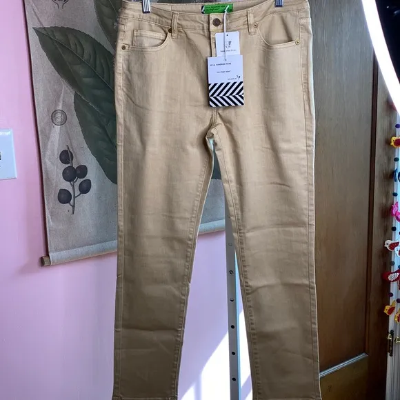 Sandrine Rose Jeans Sunflower Stretchy Size 31 NWT Retail $198