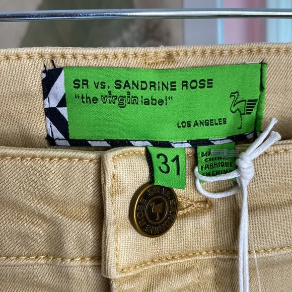Sandrine Rose Jeans Sunflower Stretchy Size 31 NWT Retail $198