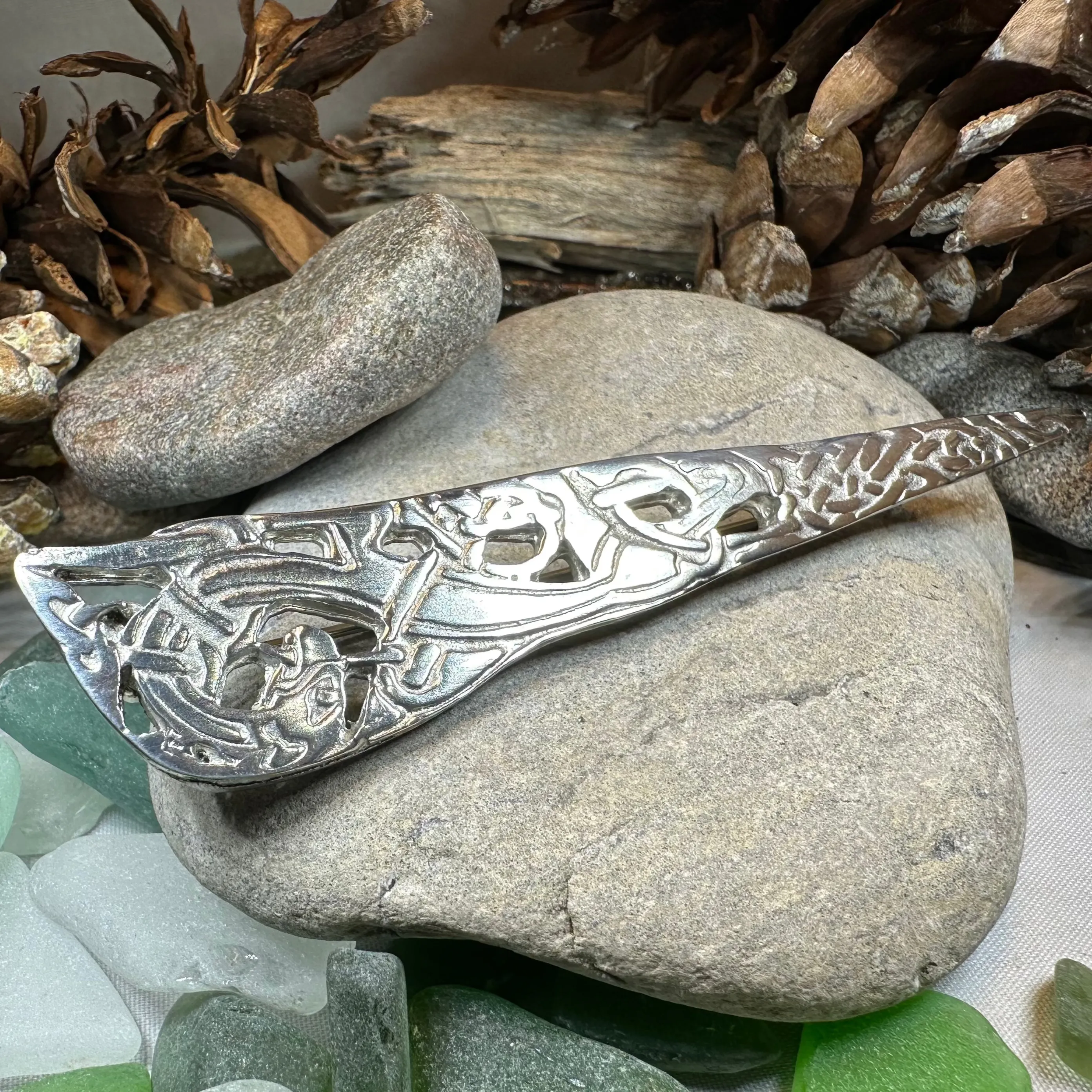 Scottish Celtic Dragon Kilt Pin