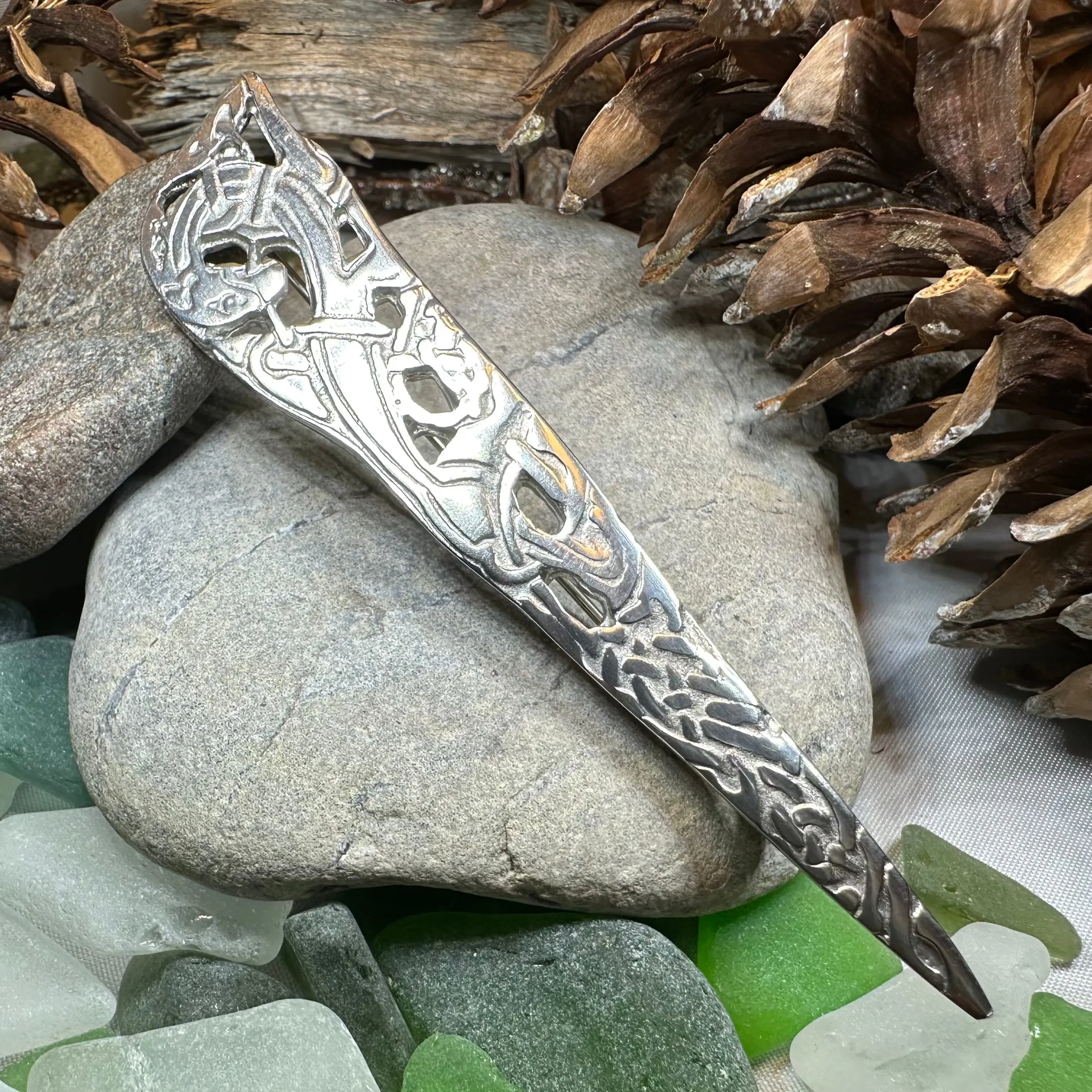 Scottish Celtic Dragon Kilt Pin
