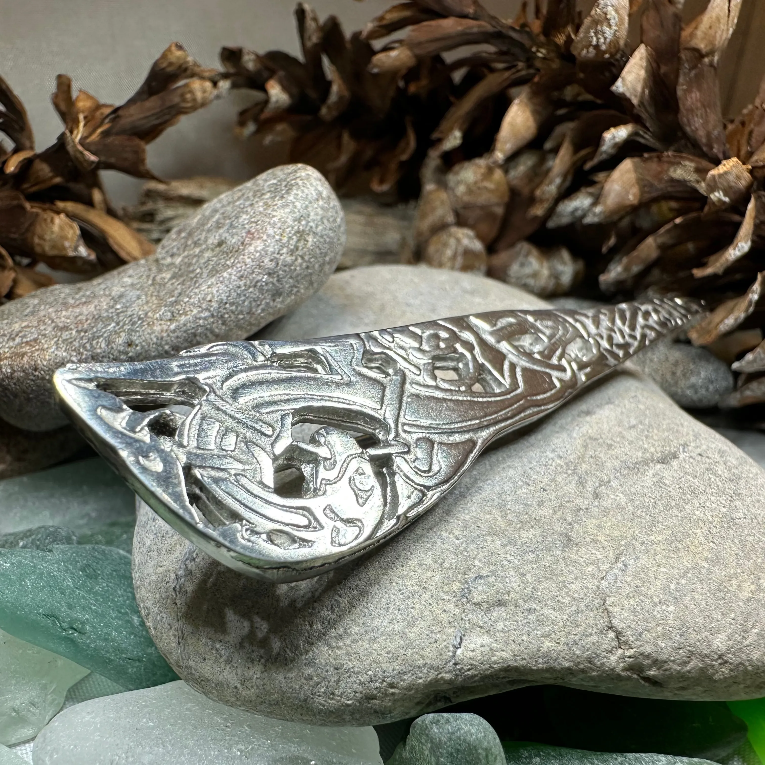 Scottish Celtic Dragon Kilt Pin