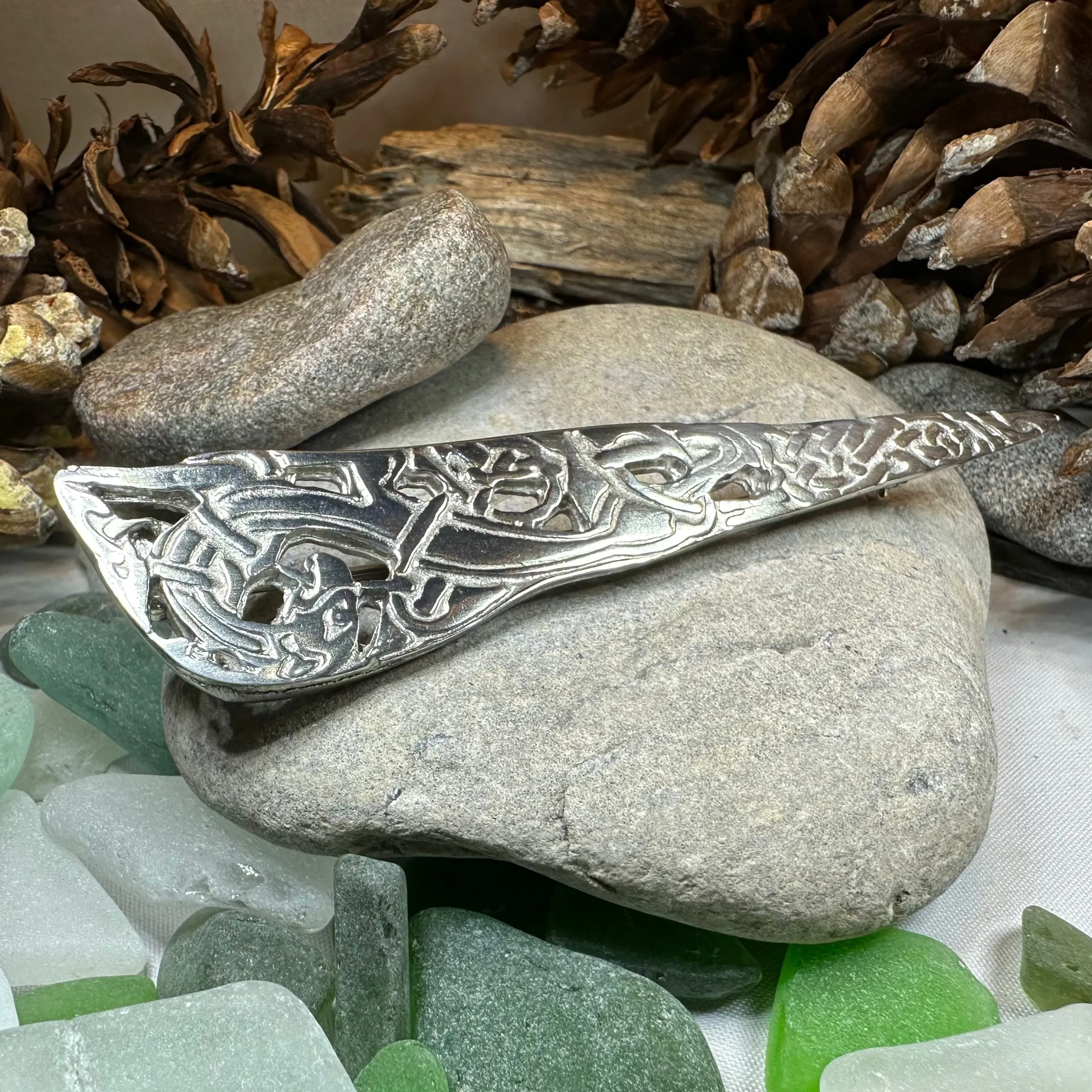 Scottish Celtic Dragon Kilt Pin