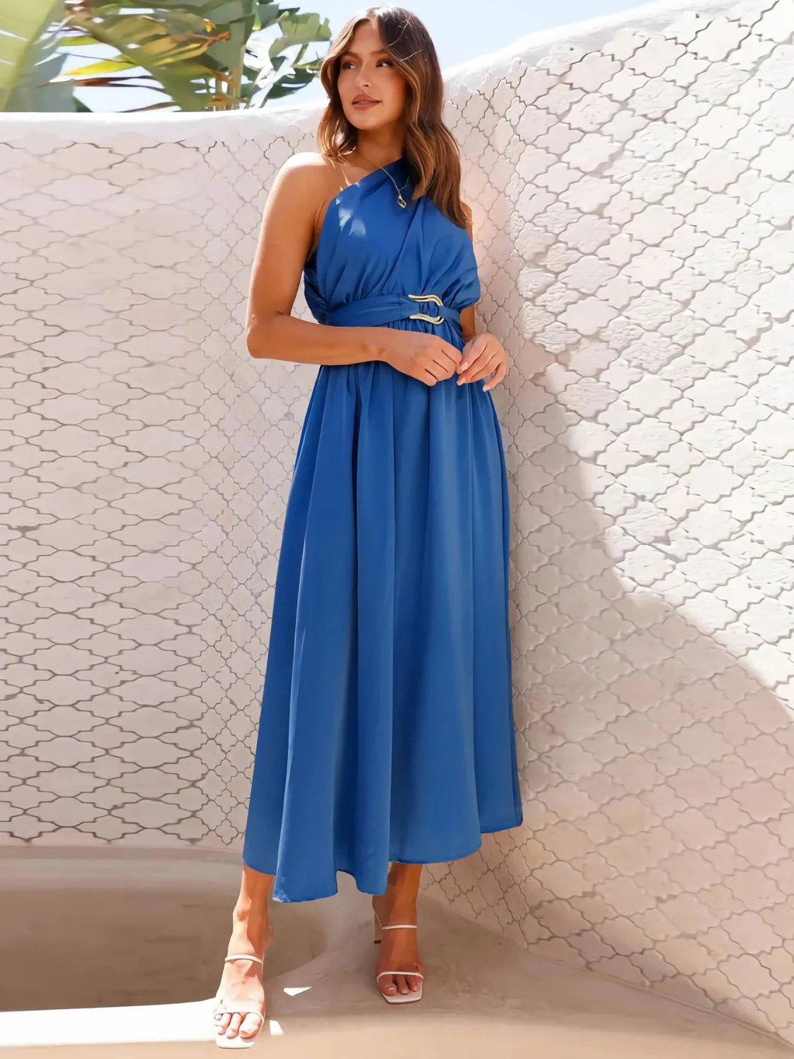 Shay Single Shoulder Midi Dress