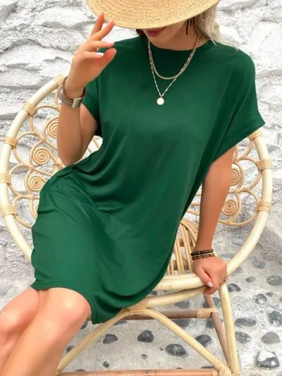 Short Sleeve Mini Tee Dress