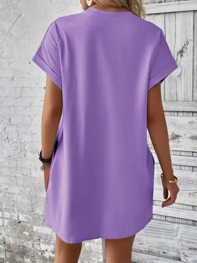 Short Sleeve Mini Tee Dress
