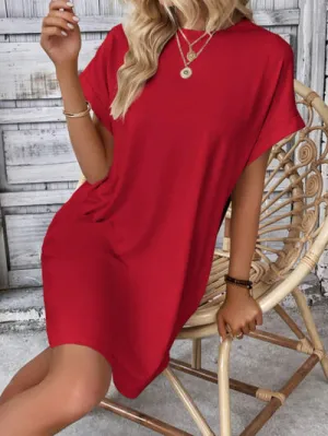 Short Sleeve Mini Tee Dress