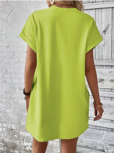 Short Sleeve Mini Tee Dress
