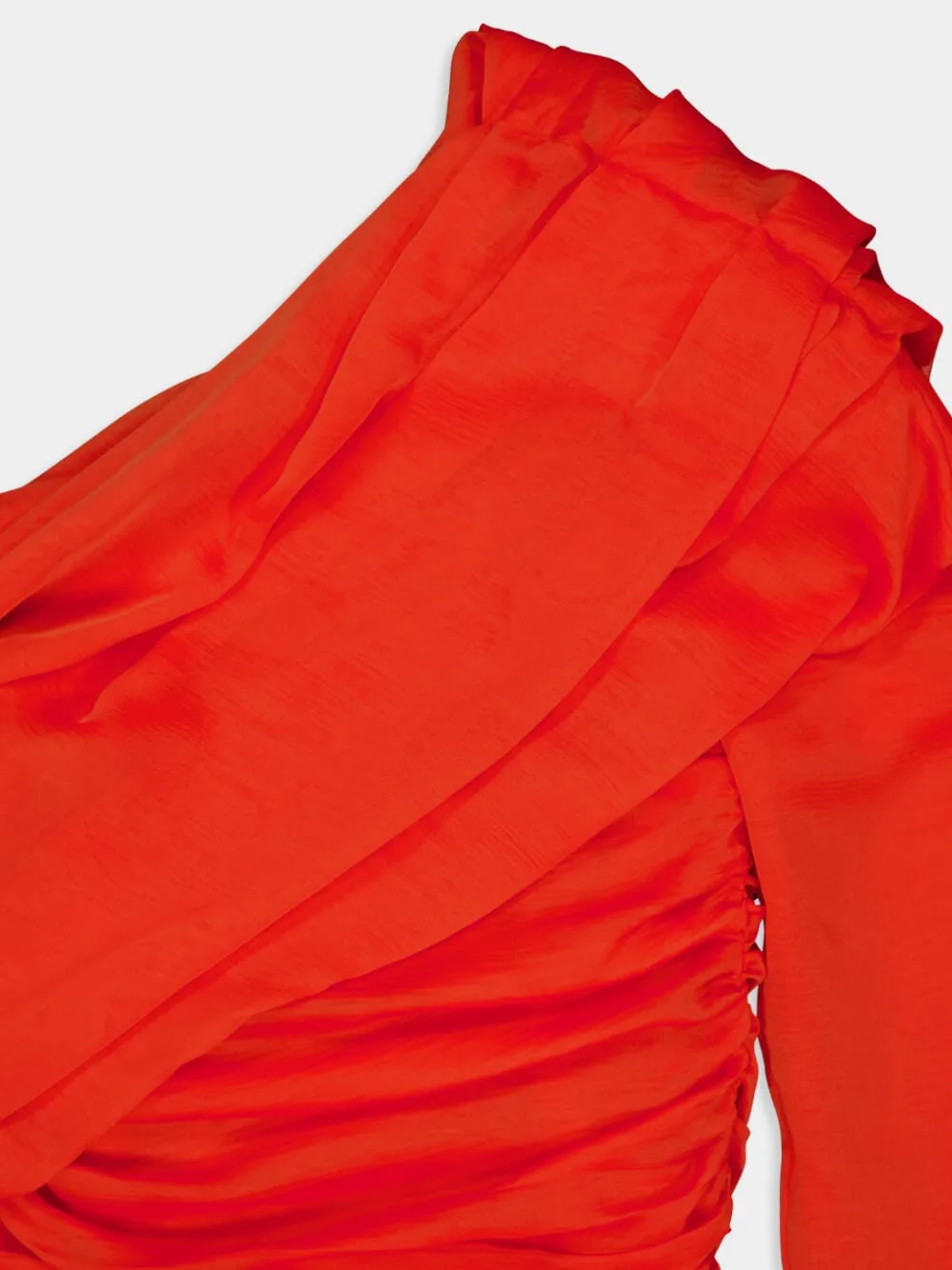 Silk Muslin One-Shoulder Dress