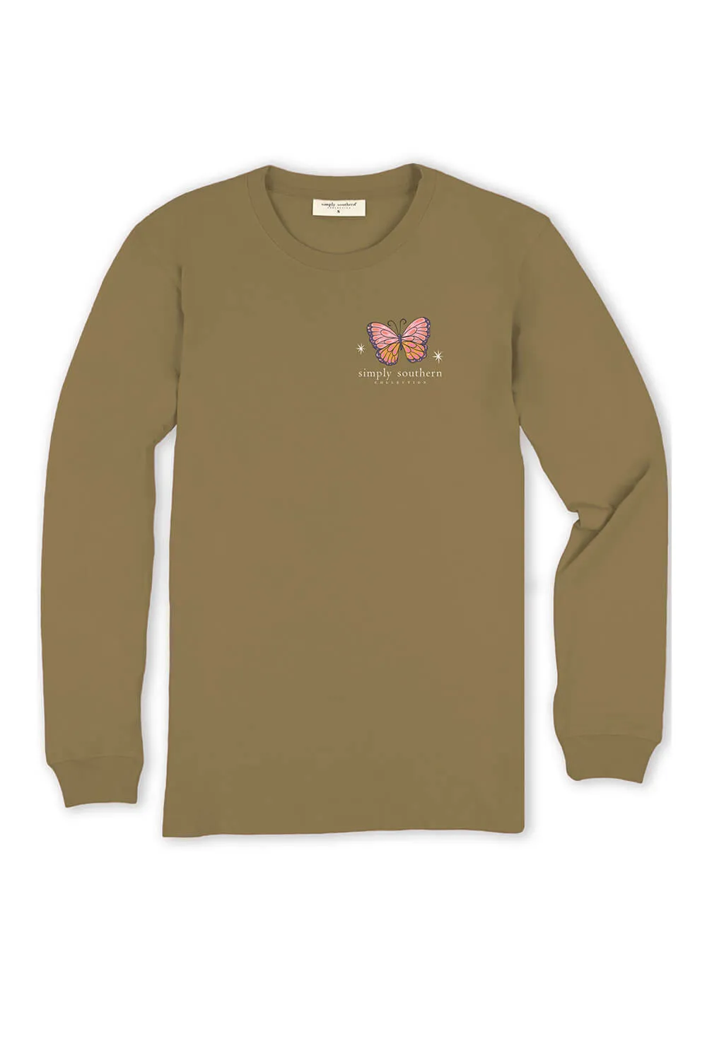 Simply Southern Plus Size Long Sleeve I’m Pretty Cool But I cry A Lot T-Shirt for Women in Tulepo Gold | EXT-LS-CRY-TULEPO