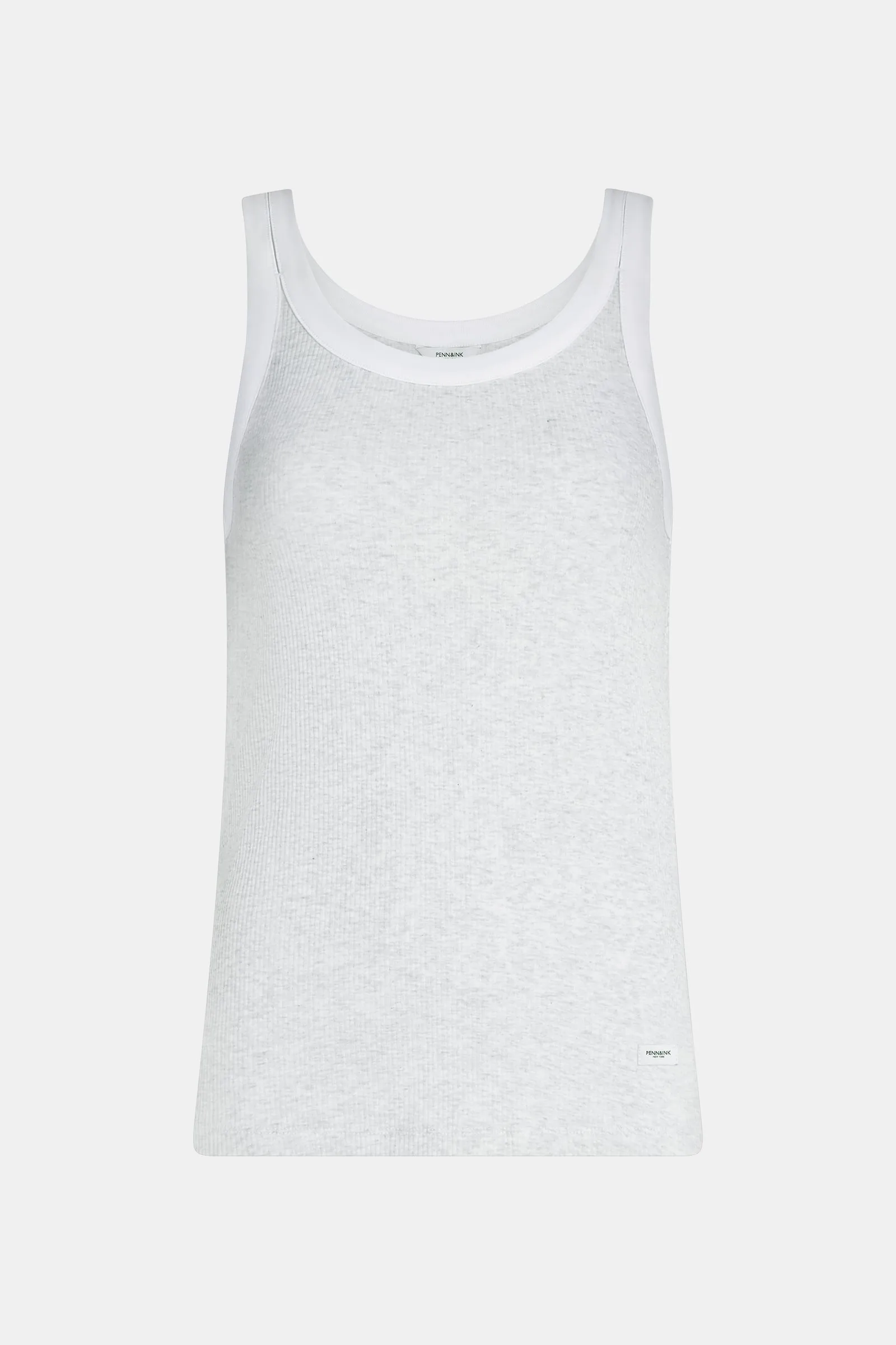 SINGLET (S25F1640LTD) GREY MELANGE - WHITE
