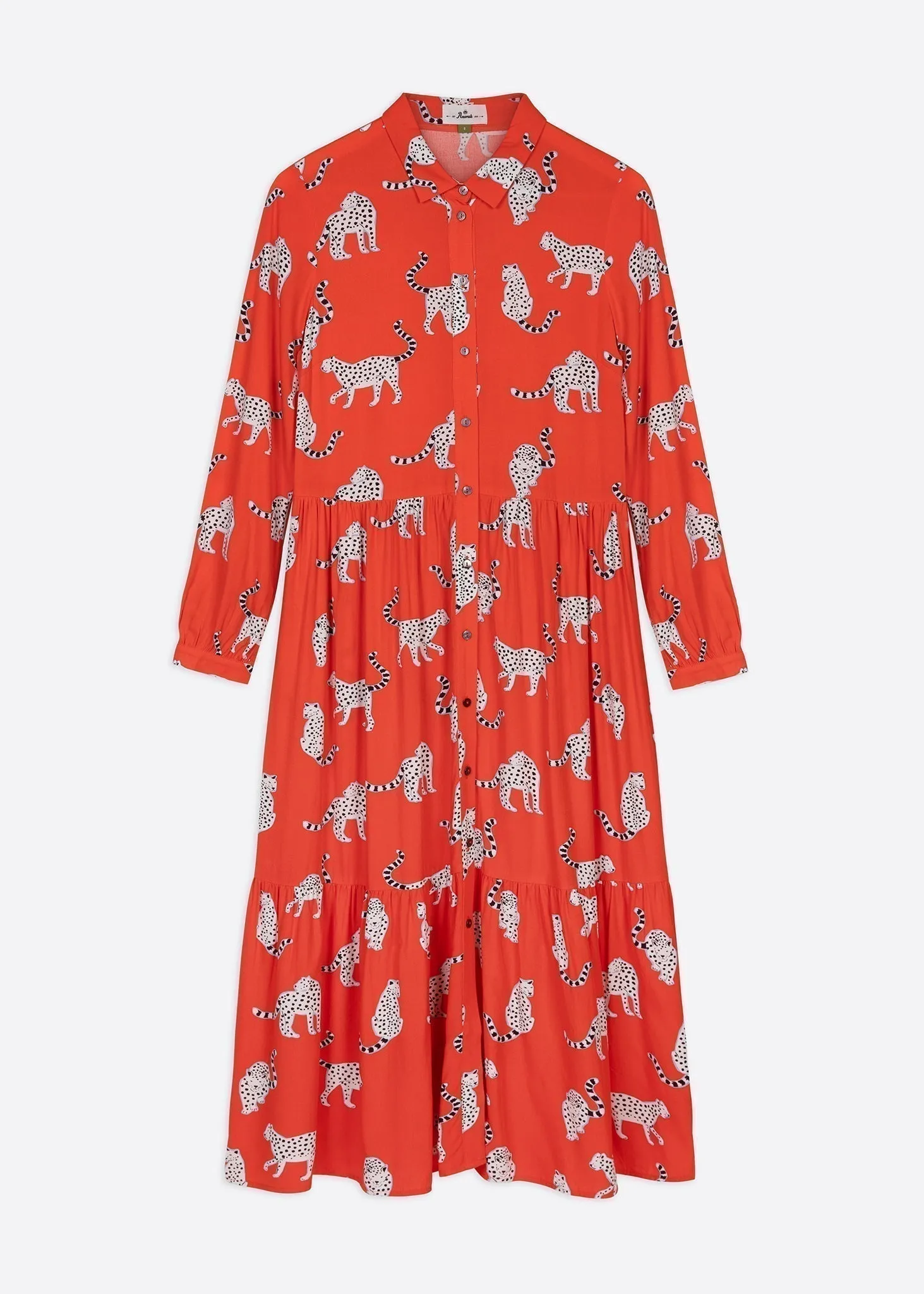 Snow Leopards EcoVero Midi Shirt Dress