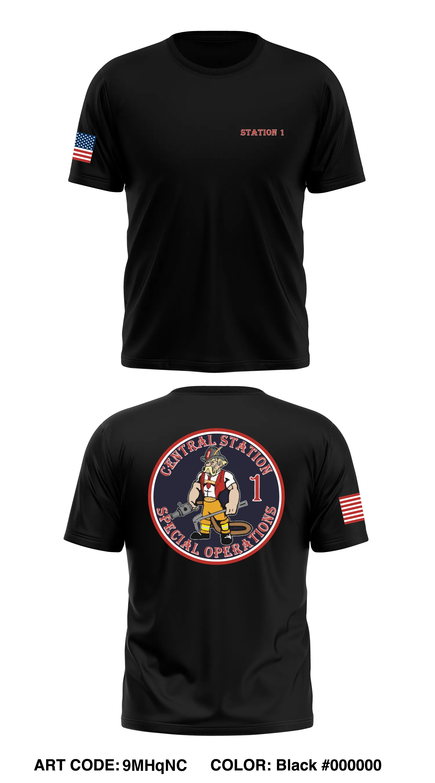 Station 1 Store 1 Core Men's SS Performance Tee - xSaFJC