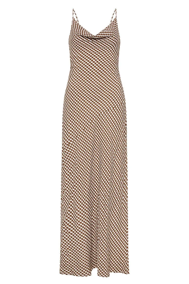 Stone Slip Dress Chocolate