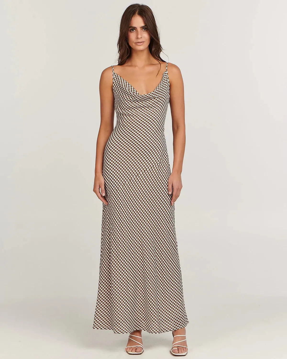Stone Slip Dress Chocolate