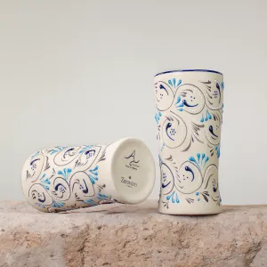 Stoneware Tumblers | Azules Painted Pattern