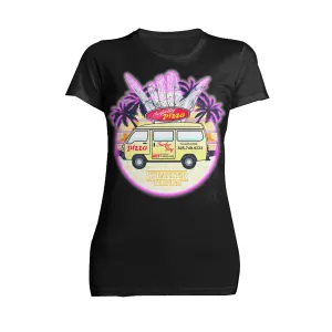Stranger Things Argyle Splash Surf Pizza Official Women's T-Shirt