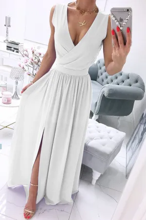 Street Solid V Neck A Line Dresses(5 Colors)