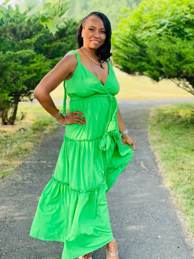 Sunny Green Maxi Dress