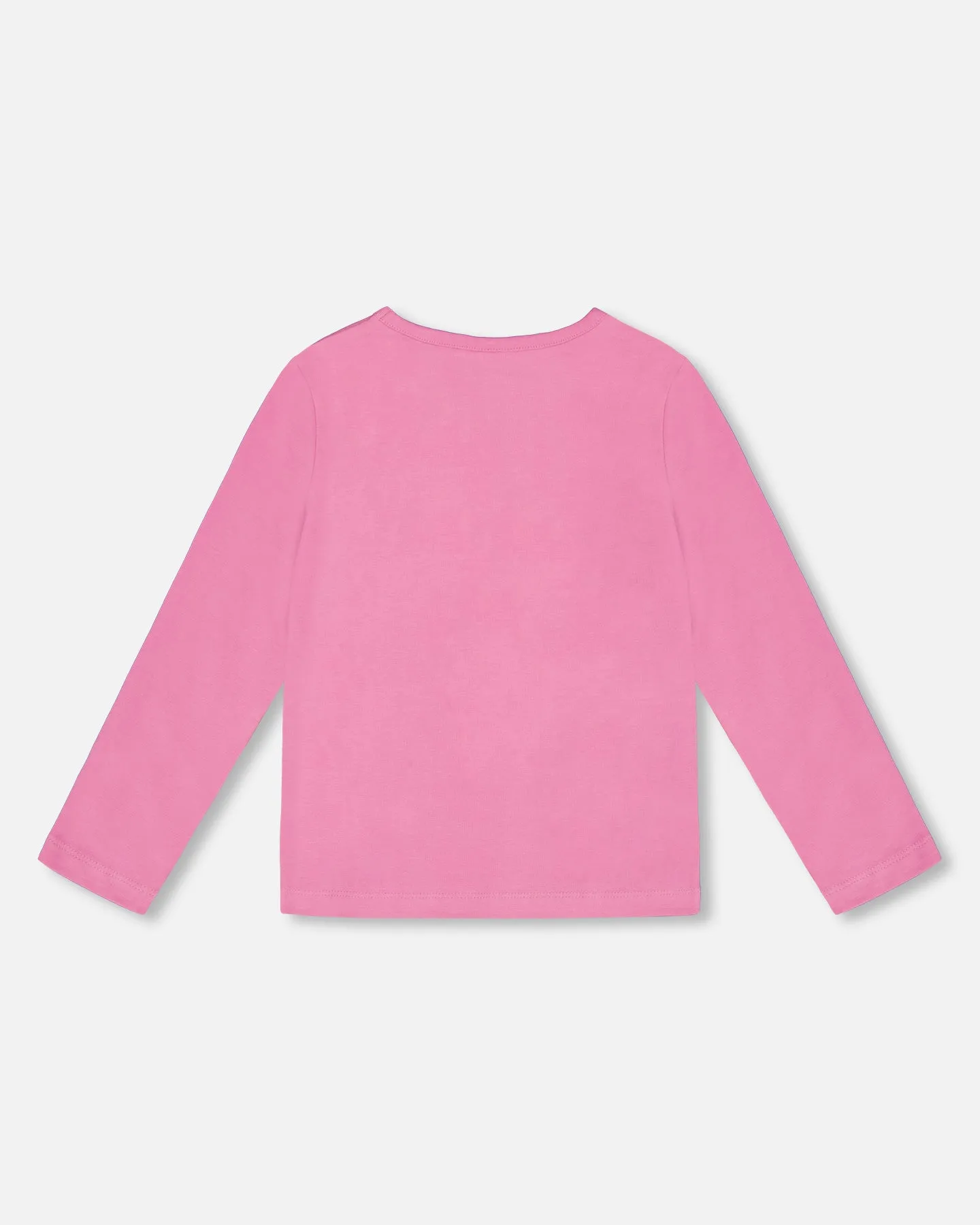 T-shirt manches longues rose Collection Étoiles, Arc en ciel et Coeurs G20L71