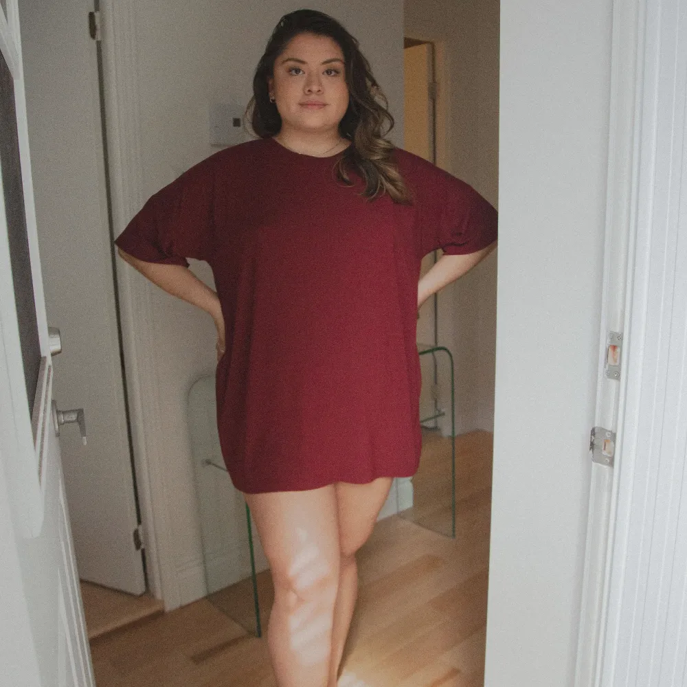 T-Shirt oversized - Bourgogne